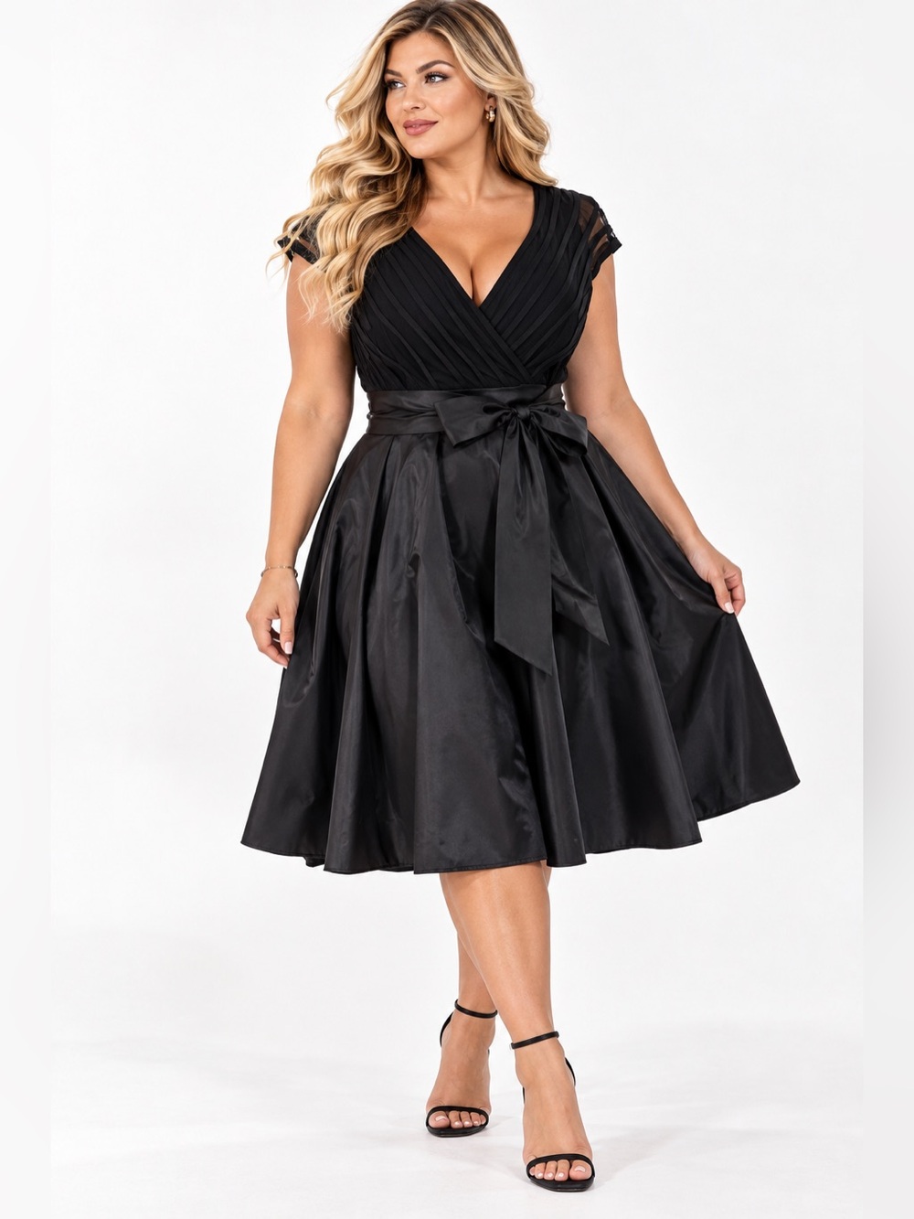 Adrianna papell black cocktail dress NWT size 16 W